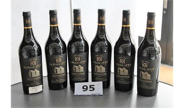 6 flessen à 75cl rode wijn, La Haye 1557, Saint-Estèphe, Bordeaux, 2017